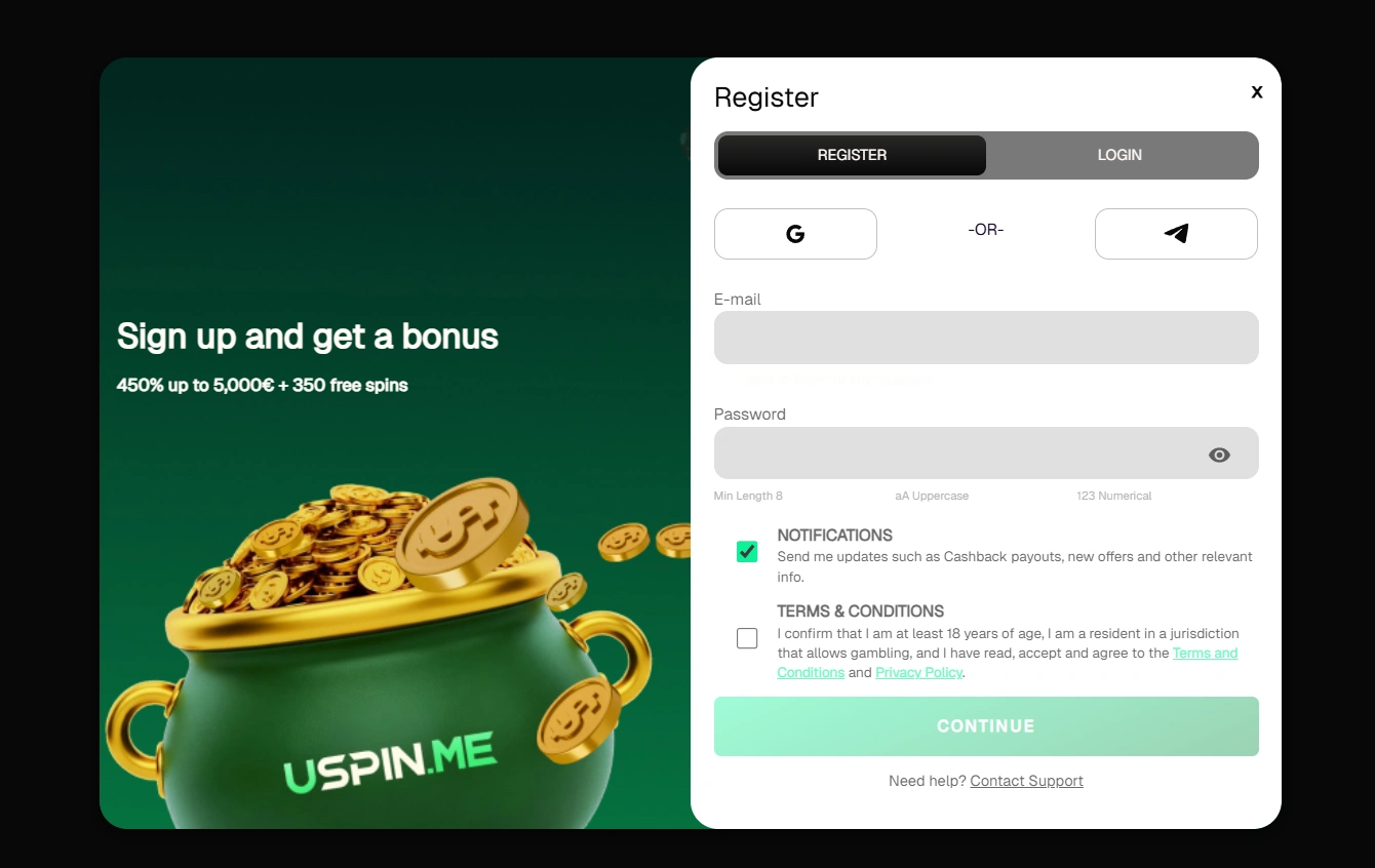 uspin casino registration